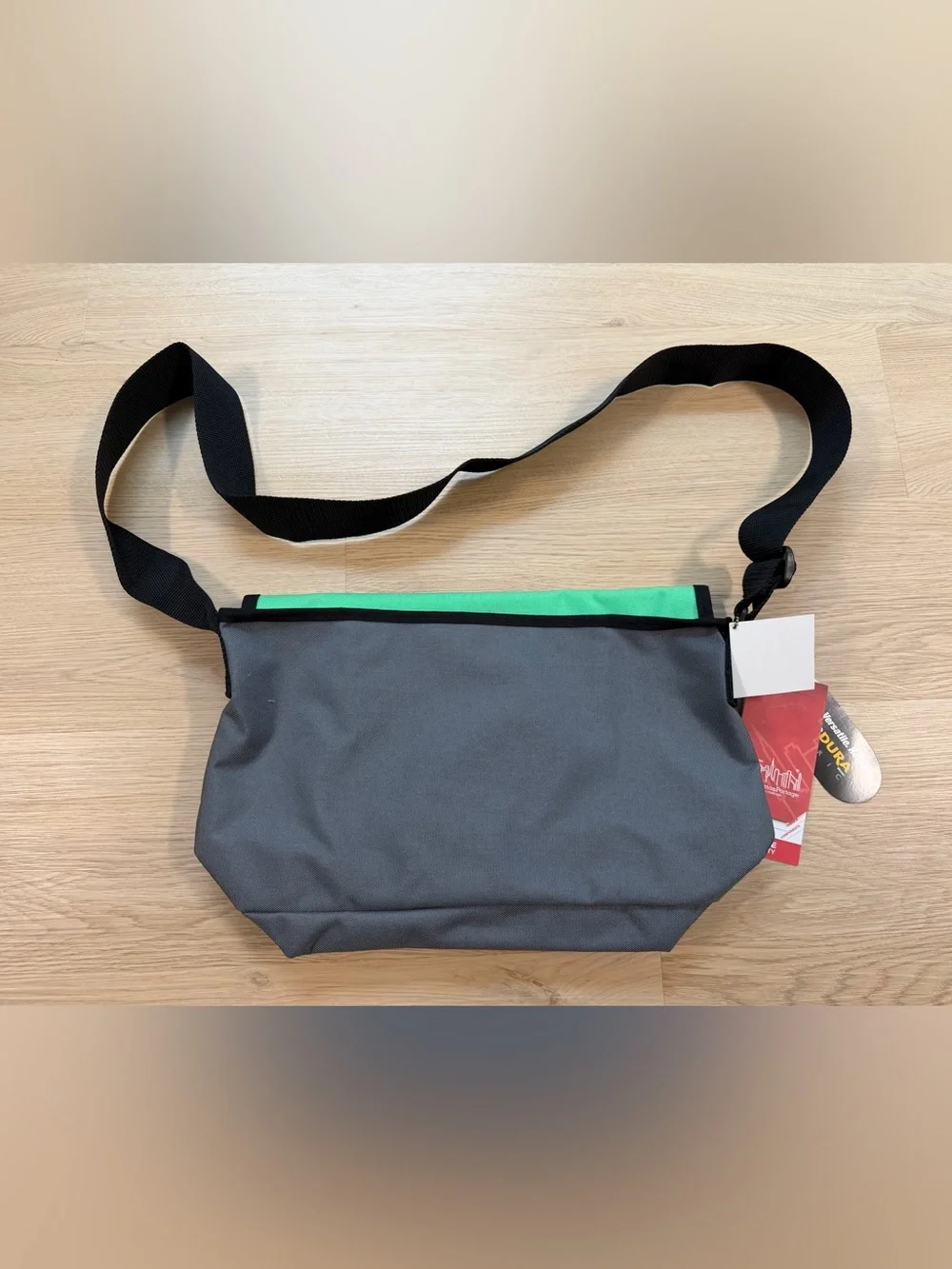 NEW Manhattan Portage Bike New York Straphanger Messenger Bag Green Grey BIKENY